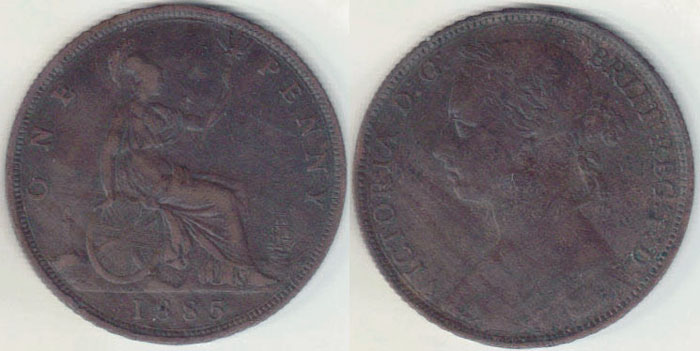 1885 Great Britain Penny (VF) A001794